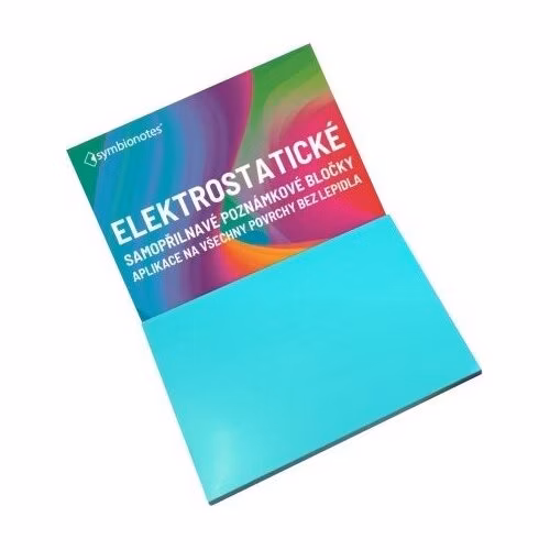 SYMBIO elektrostatické poznámkové bločky Symbionotes/ 190x100 mm/ tyrkysové/ 100 pack
