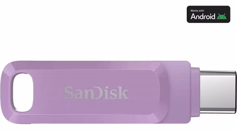SanDisk Flash Disk 512GB Ultra Dual Drive Go, USB-C 3.2, fialová