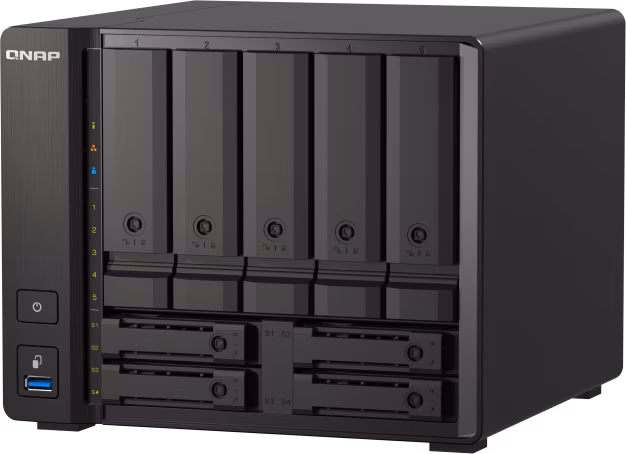 QNAP TS-h973AX-8G (Ryzen 2,2GHz, ZFS, 8GB RAM, 5x 3,5" + 4x 2,5" SATA/2x U.2, 2x 2,5GbE, 1x 10GbE)
