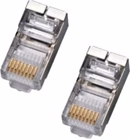 Tienený konektor STP RJ45-8p8c,50µ" Au, lanko, Cat5e, (100ks)