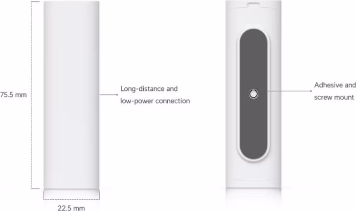 Ubiquiti UniFi Entry - Senzor detekce otevření/zavření dveří a oken, SuperLink, napájení baterie CR123A