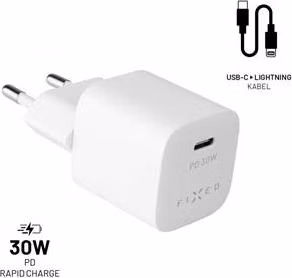 FIXED nab., USB-C, USB-C/Lightning, 1.2m, MFI, 30W