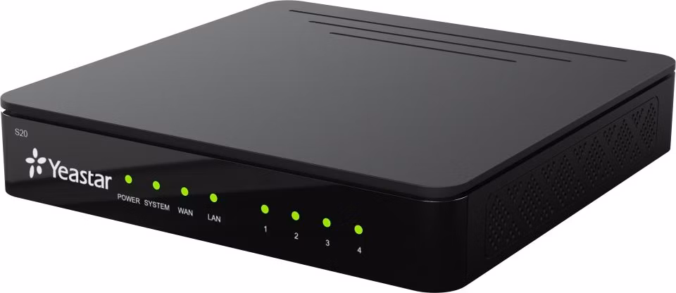 Yeastar S20, IP PBX, až 4 porty, 20 uživatelů, 10 hovorů