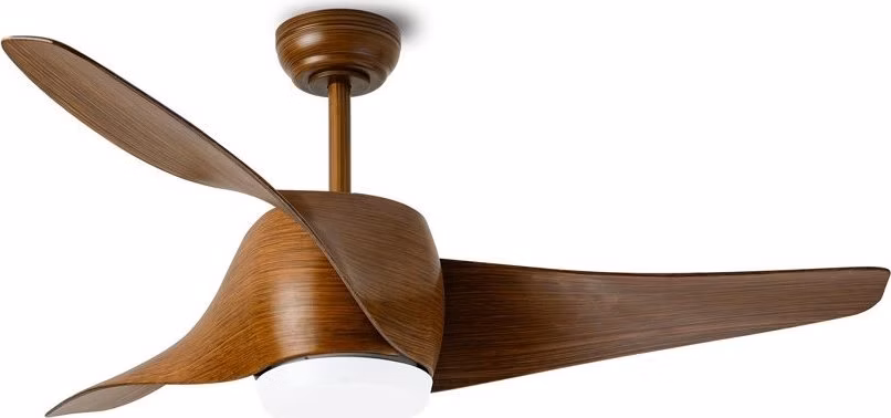 IMMAX NEO LITE WAVE SMART LED stropní svítidlo s ventilátorem 18W, Wi-Fi, TUYA, hnědé (barva dřeva)