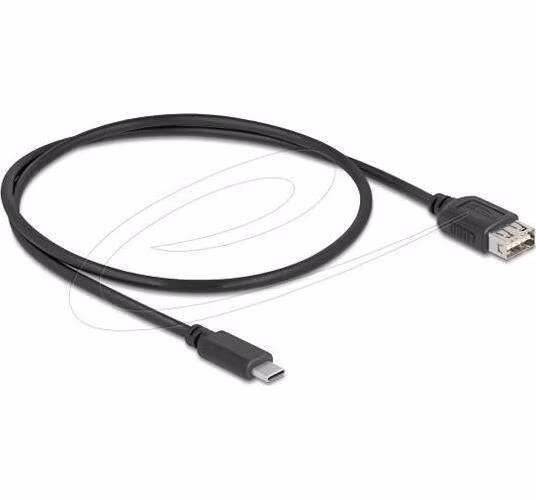 Delock USB 2.0 kabel USB Type-C samec na EASY USB Type-A samice 0,5 m, černý