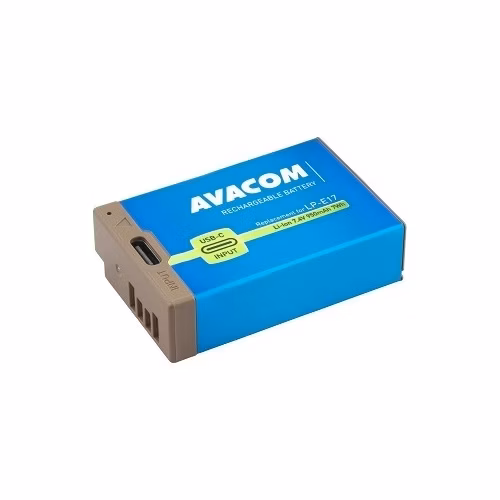 AVACOM Náhradní baterie Canon LP-E17 vstup USB-C Li-Ion 7.4V 950mAh 7Wh