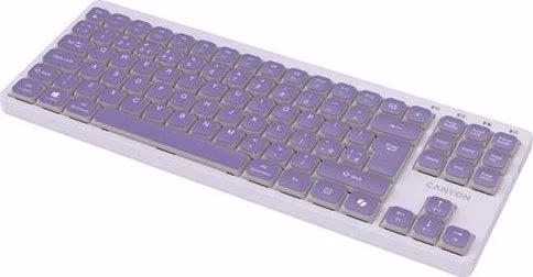 Canyon OnType 10, klávesnica, SK/CZ lokalizácia, mechanická, USB, multimediálna, fialová