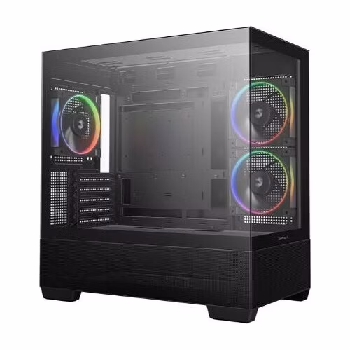 BAZAR - DEEPCOOL Case CG380 3F, mATX, ARGB, Průhledná bočnice, 3x120mm Fan, černá - Rozbaleno (Komplet)