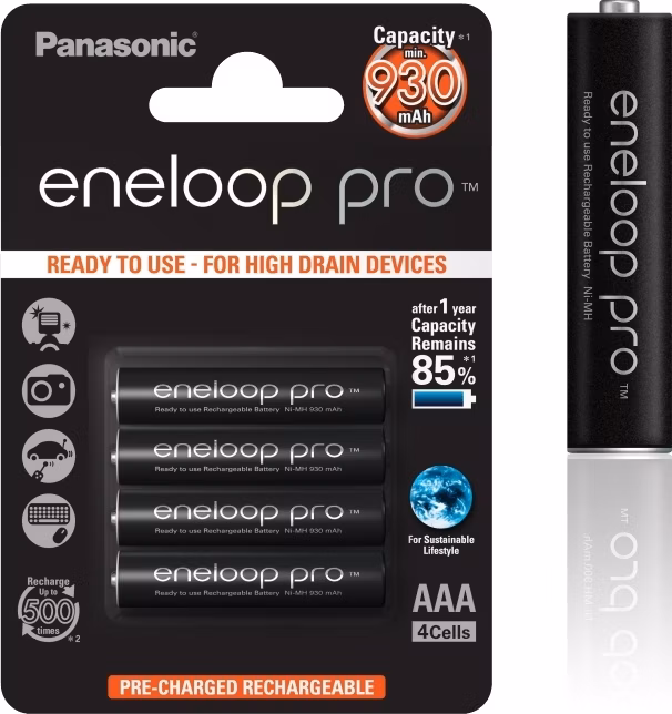 Panasonic Eneloop Pre AAA NiMH 1,2 V 930mA BL4