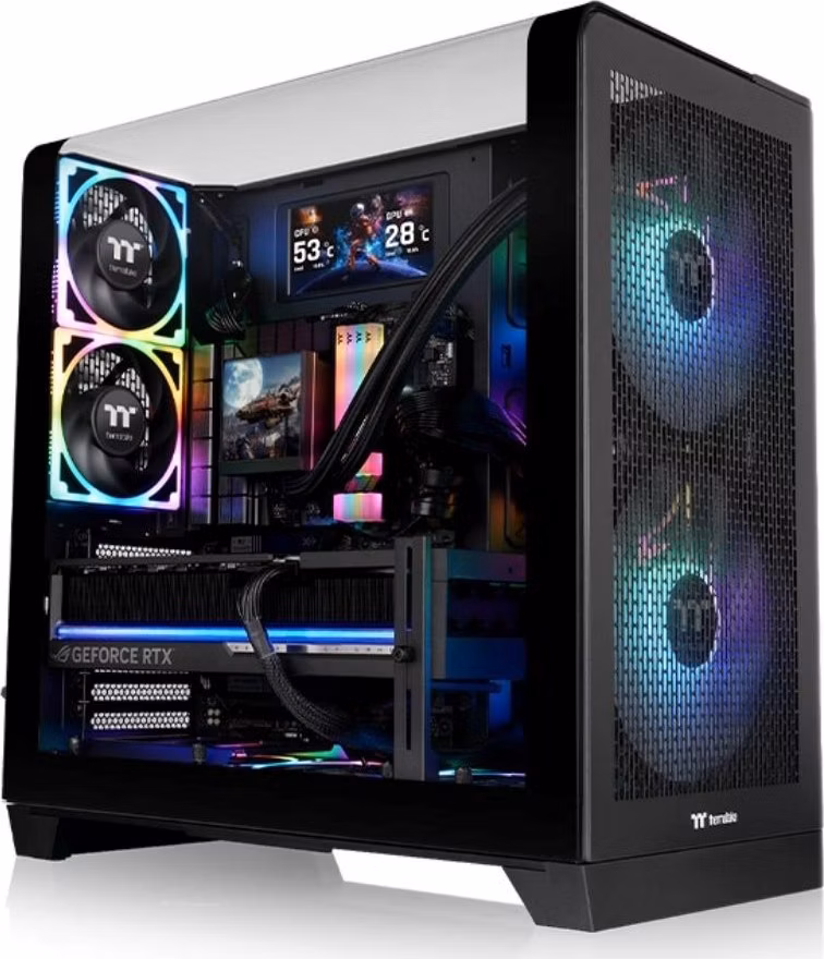 THERMALTAKE Case View 390 Air, ATX, Průhledná bočnice, 2x 120mm Fan, černá