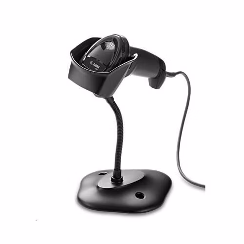 POŠKOZENÝ OBAL - Zebra čtečka DS2208, 2D čtečka čarového kódu, KIT, black, USB-HID + stojan