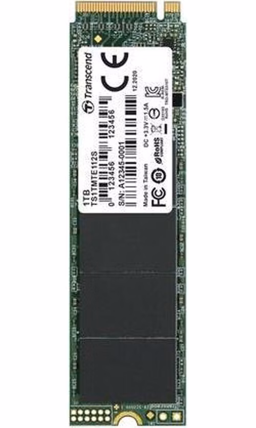 TRANSCEND MTE112S 1TB SSD disk M.2 2280, PCIe Gen3 x4 NVMe 1.3 (3D TLC), single sided, 1700MB/s R, 1400MB/s W