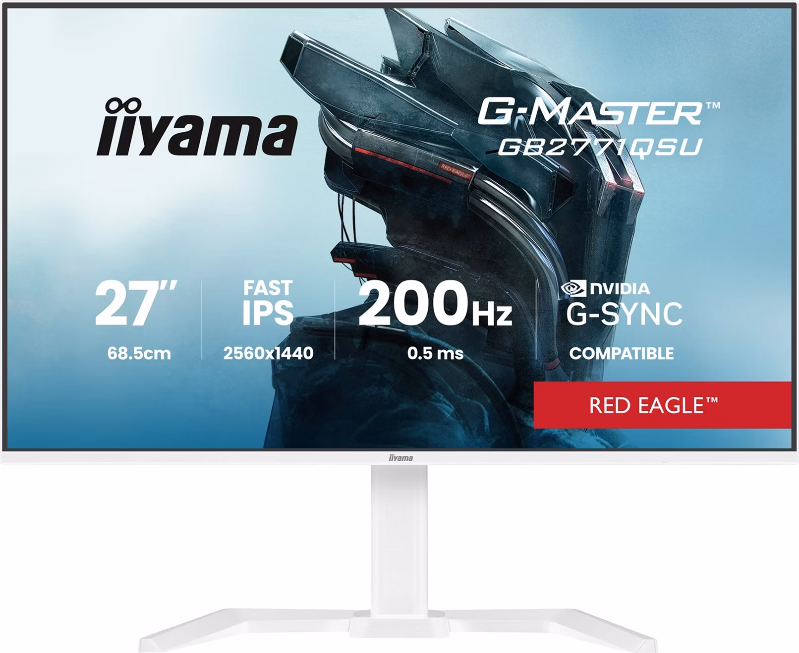 iiyama G-Master/GB2771QSU-W1/27"/IPS/QHD/200Hz/0,5ms/Biela/3R