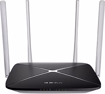 AC1200 Wireless Dual Band Router SPEED: 300 Mbps at 2.4 GHz + 867 Mbps at 5 GHz SPEC: 4× Fixed External Antennas, 3× 10/