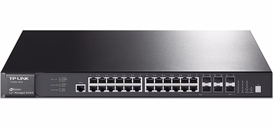 TP-Link T2700G-28TQ JetStream 28-Port Gigabit Stackable L2+ Managed Switch