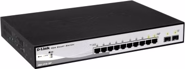 D-Link DGS-1210-10MP L2/L3 Smart+ PoE switch, 8x GbE PoE+, 2x SFP, PoE 130W, fanless