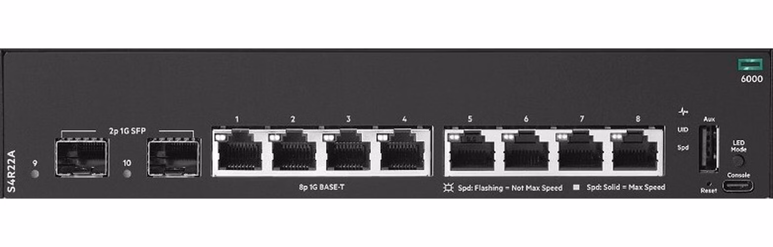 HPE Aruba Networking CX 6000 8p 10M/100M/1G 2p SFP 1G Switch