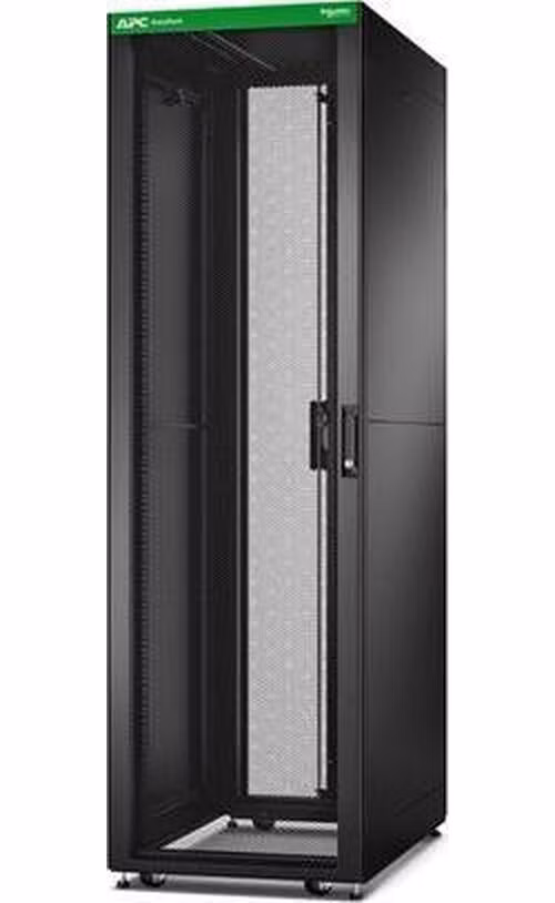 APC Easy Rack 600mm/48U/1000mm with Roof, Side panel,castors,feet and 4 Brackets, No Bottom, black