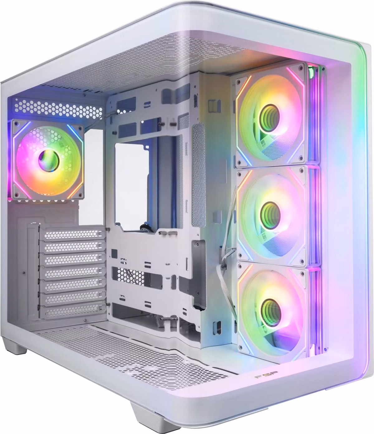 FSP M580-WA/Midi Tower/Transpar./Biela