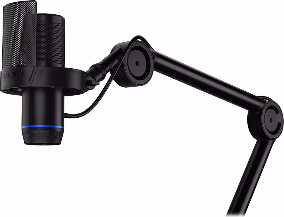 Endorfy Solum 2 Boom Arm,Mikrofon, kondenzátorový, kardioidní, rameno, pop-up filtr, dotykové ztlumení, LED signalizace,