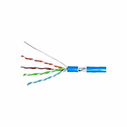 Kábel F/UTP Cat.5e 4x2xAWG24, LS0H plášť modrý, box 305m
