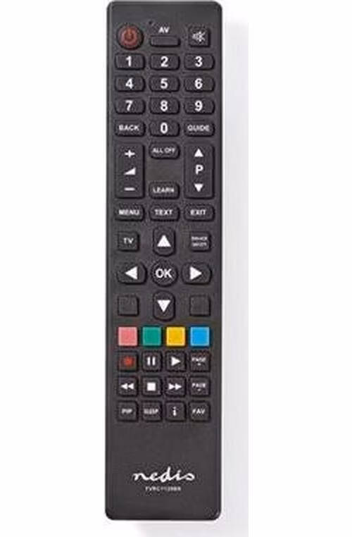 Nedis TVRC1120BK - Univerzální dálkový ovladač | Programovatelný | 2 Zařízení | Infračervený Přenos | Černá