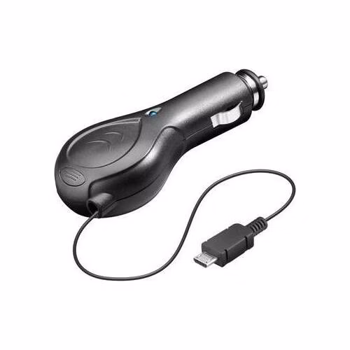 goobay Nabíjecí zdroj s navíjecím kabelem a micro USB pro mobilní telefony do automobilu 0,8A