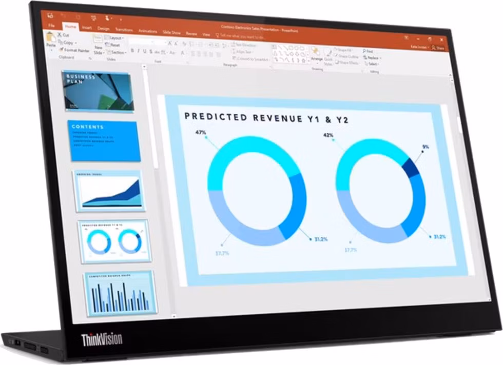 Lenovo ThinkVision M14d/ 14" IPS/ 2240x1400/ 16:10/ 300cd/m2cmd/ 1500:1 / 6ms/ USB/ VESA/ černý
