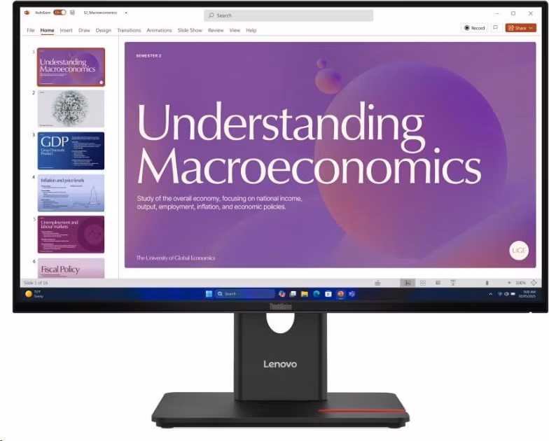 LENOVO LCD T24D-40 - 23.8",IPS,16:9,1920x1080,120Hz,250cd/m2,1500:1,4ms,USB-C(96W PD),HDMI,DP,DPout,DC,USBHub,RJ45,Pivot