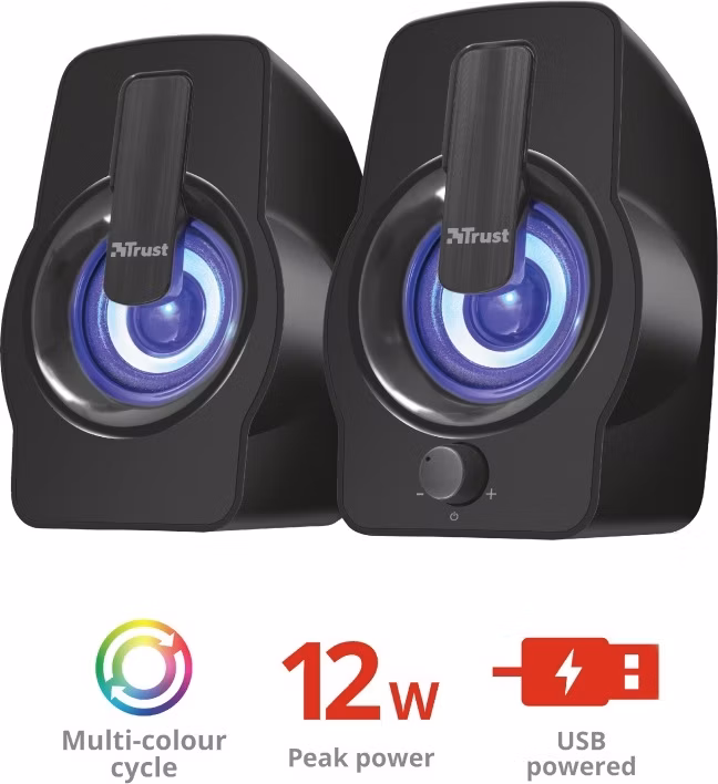 TRUST Gemi RGB 2.0 Sada reproduktorov - čierna