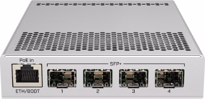 MikroTik Cloud Router Switch CRS305-1G-4S+IN, Dual Boot (SwitchOS, RouterOS), 800MHz, 512MB RAM, 4xSFP+, vrátane.L5