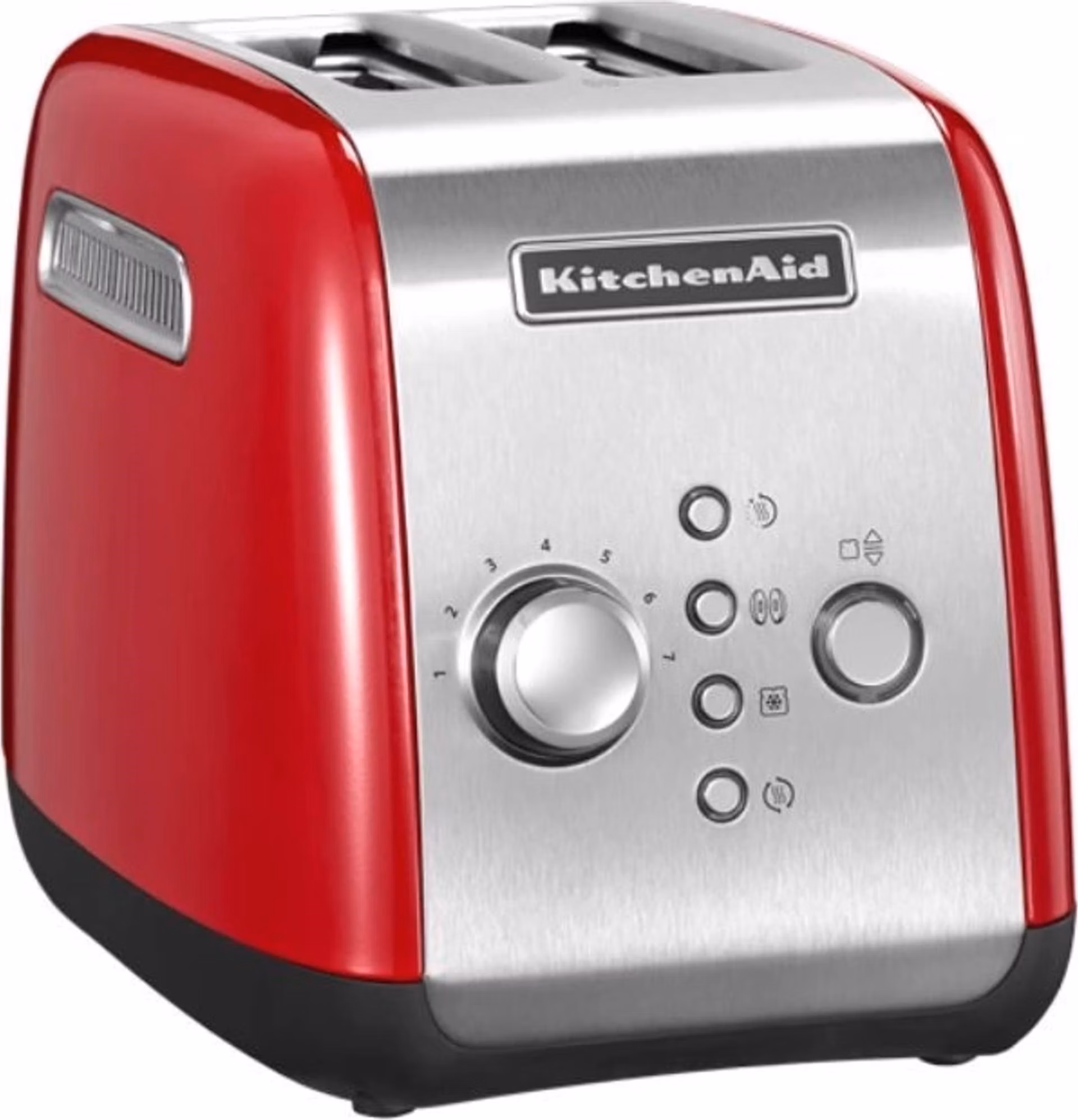 KitchenAid 5KMT221EER topinkovač, 2 otvory, celokovový, 7 stupňů, udržování teploty, jednostranné opékání, červený