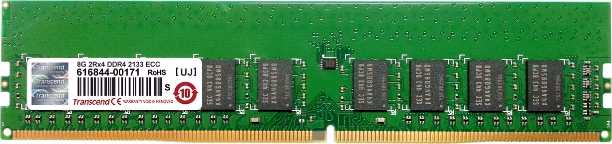 Transcend paměť 8GB DDR4 2133 ECC-DIMM 2Rx8 CL15