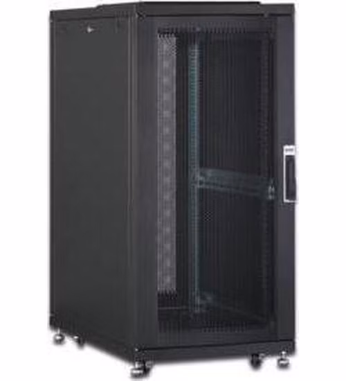 DIGITUS 26U serverový stojan, Unique Series, ocelové dveře děrované 1340x600x1000 mm, barva černá (RAL 9005)