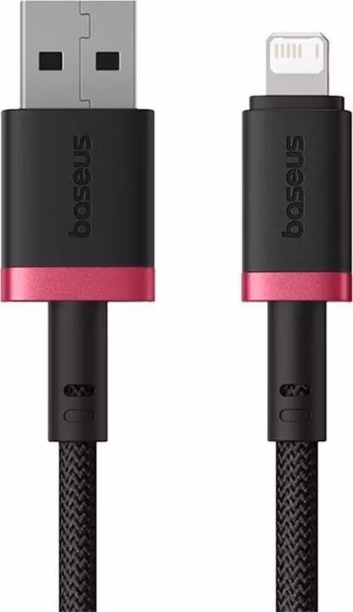 Baseus Rýchlonabíjací kábel Dura USB/Lightning 2m 2.4A červeno čierny