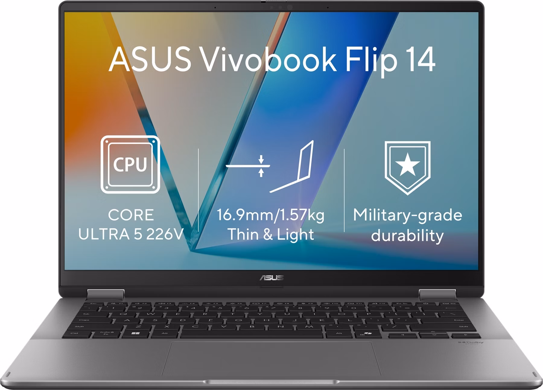 ASUS Vivobook 14 Flip/TP3407SA-OLED548WZ/U5-226V/14"/WUXGA/T/16GB/512GB/Intel int/W11H/Gray/2R