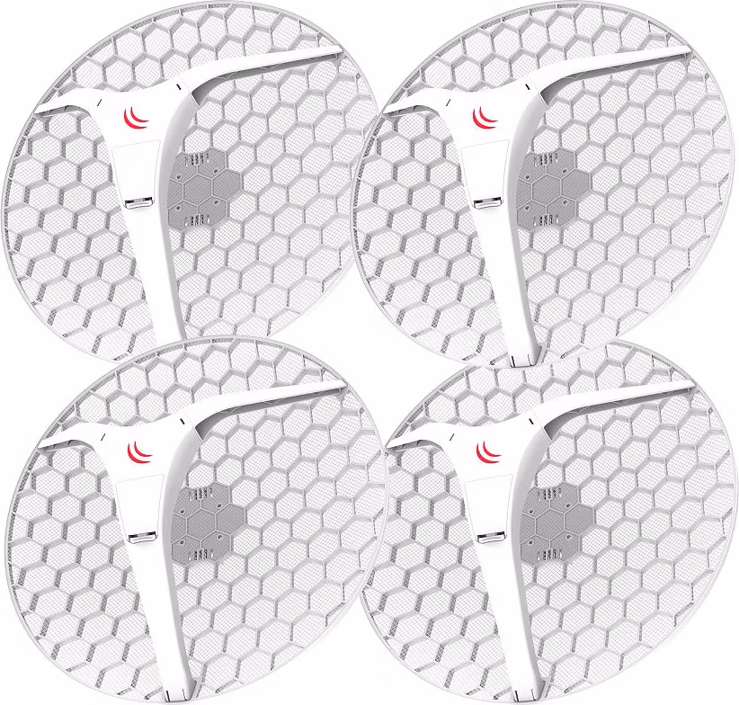 MikroTik LHG XL HP5 - outdoor klient, anténa 27 dBi, 6,4°, 802.11a/n, L3 (5GHz) - 4 ks