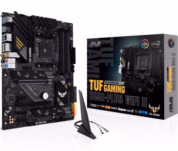 ASUS MB Sc AM4 TUF GAMING B550-PLUS (WI-FI) II, AMD B550, 4xDDR4, 1xDP, 1xHDMI, WI-FI