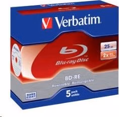VERBATIM BD-RE(5-pack)Blu-Ray/Jewel/2x/25GB
