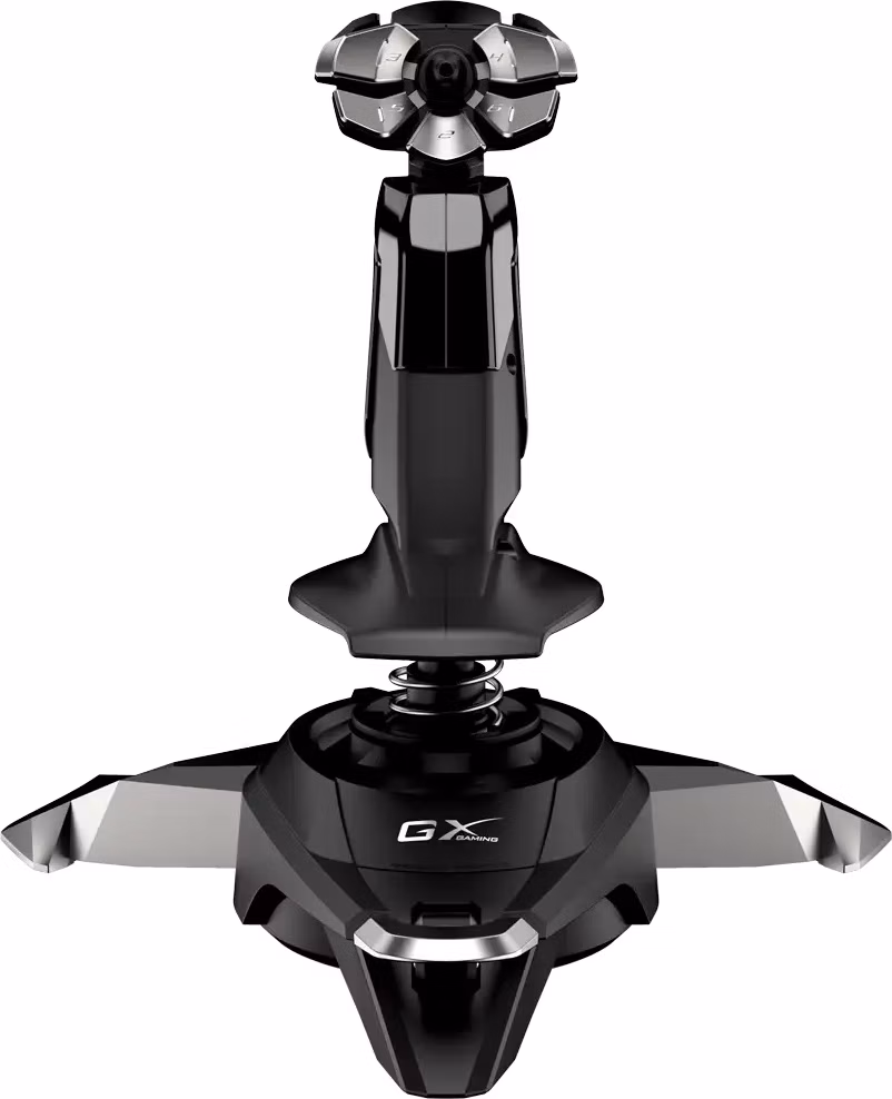 Genius GX Gaming MaxFire F27,Joystick, drátový, pro PC, 4směrový, 12 tlačítek, USB, černo-stříbrný