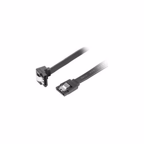 LANBERG SATA III datový kabel (6GB/S) F / F 30cm, úhlový, kovová západka, černý