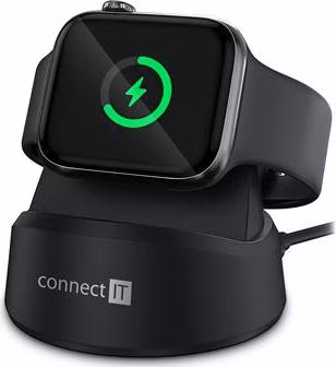 CONNECT IT WatchCharger bezdrátová nabíječka kompatibilní s Apple, ČERNÁ