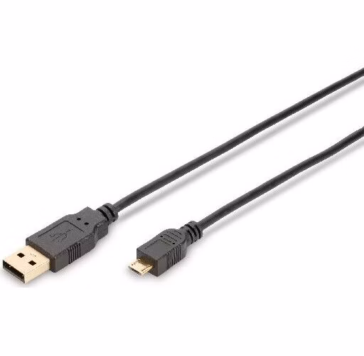 Ednet Připojovací kabel USB 2.0, typ A - micro B M / M, 1,8 m, USB 2.0, zlatý, bl