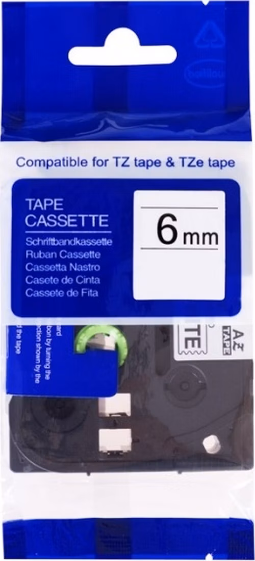 PRINTLINE kompatibilní páska s Brother TZE-S611, 6mm, černý tisk/žlutý podklad, extra adhezivní