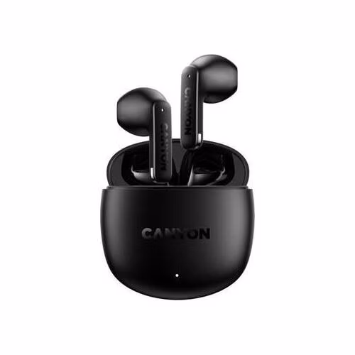 Canyon OnGo 13, TWS BT 5.4 slúchadlá do uší, USB-C nabíjanie, nabíjacia stanica, kompaktné, nízka hmotnosť, čiern