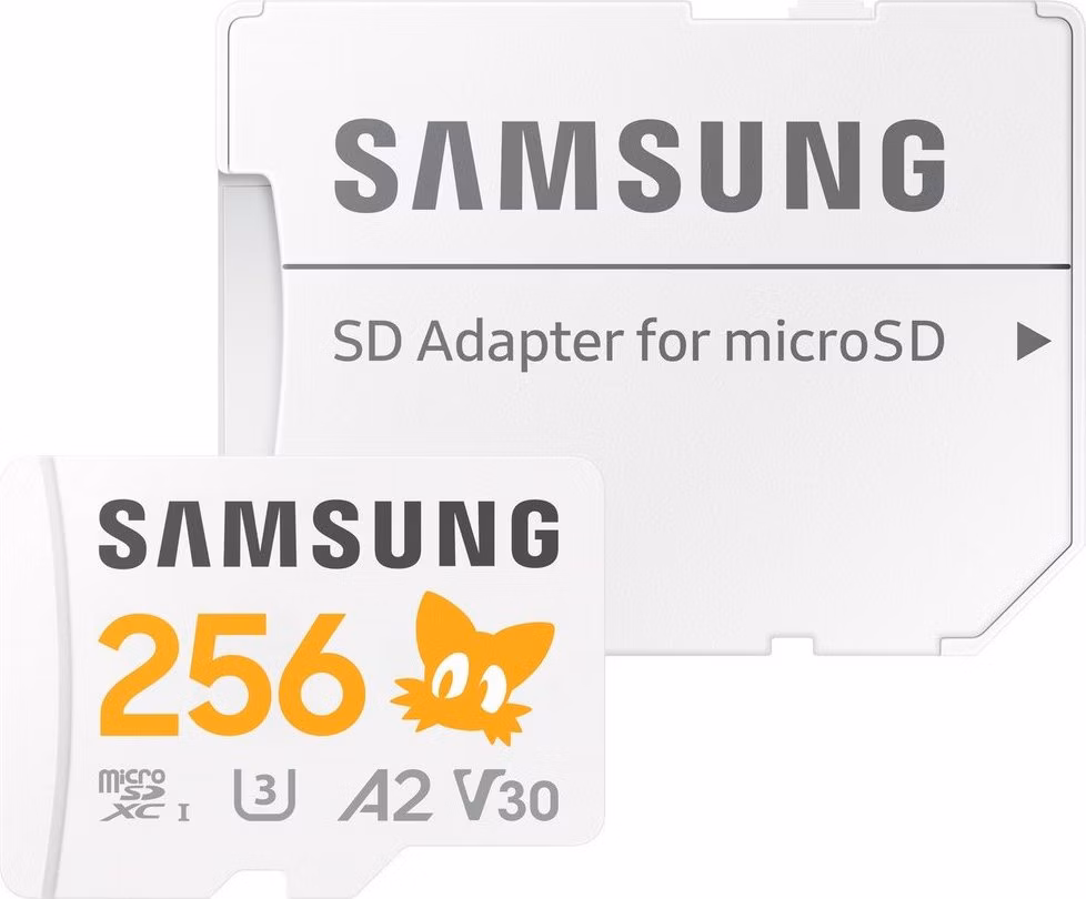 SAMSUNG PRO Plus Sonic the Hedgehog™ microSDXC 256GB + SD Adaptér / CL10 UHS-I U3 / A2 / V30