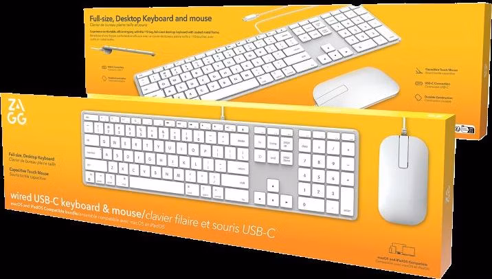 Wired USB-C Keyboard &amp; Mouse Apple Silver UK