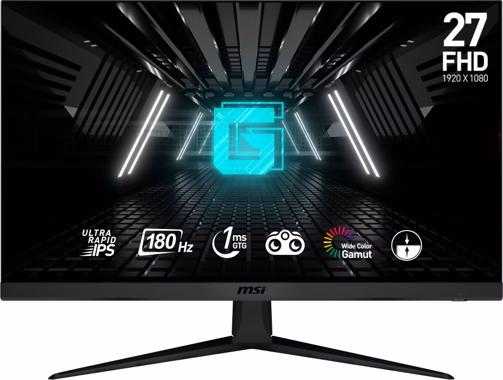 MSI Gaming G2712F/ 27"/ 1920 x 1080/ IPS/ 1ms/ 180Hz/ 300cd/m2/ 1000:1/ HDMI/ DP/ černý