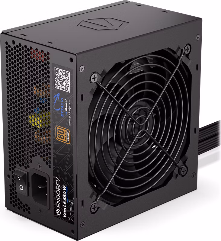 Endorfy Vero L6 Bronze, Zdroj, ATX 3.1, 550W, aktivní PFC, 120mm ventilátor, PCIe 5.1, Cybenetics Silver, 80PLUS Bronze