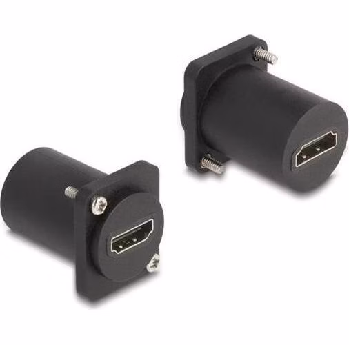 Delock Modul Typu D, ze zásuvky HDMI 8K 60Hz na zásuvku se šroubky, černá